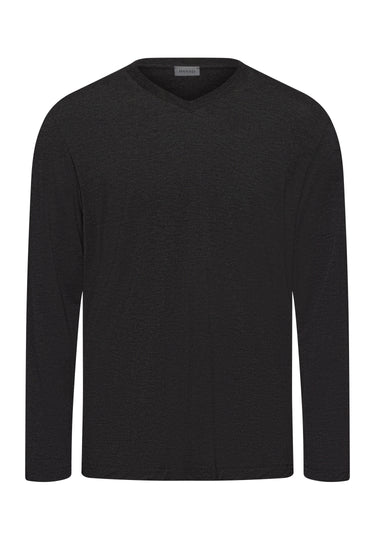 75036 Casuals Long Sleeve Shirt V-Neck - 996 Caviar